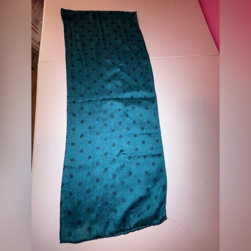 Elegant Teal Polka Dot Infinity Scarf